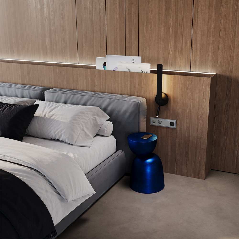 Рамка стеклянная Voltum S70 на 4 поста Сталь глянцевая VLS110405 — изображение 4