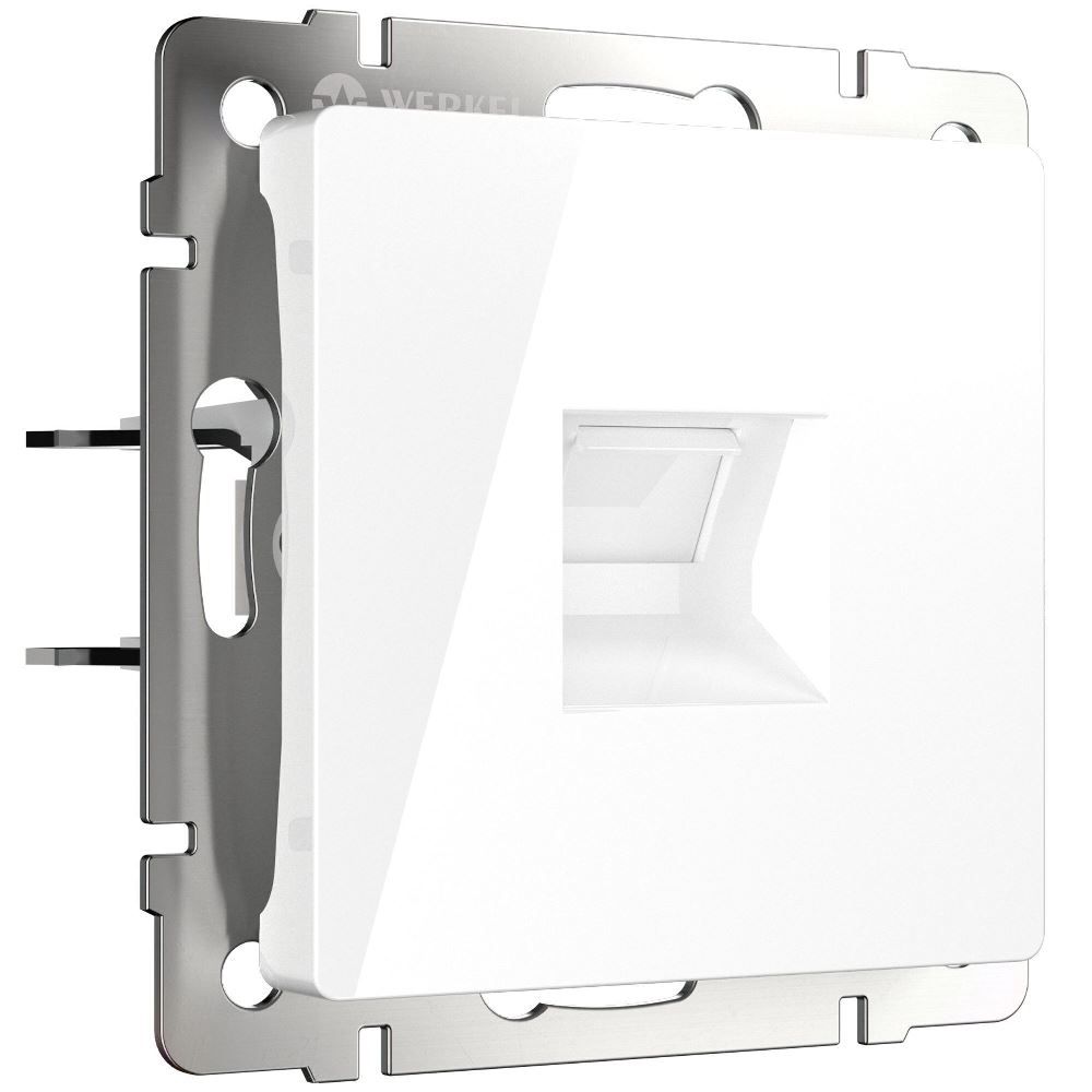 Розетка встраиваемая Ethernet Werkel RJ-45 cat. 6A экранированная Белый W5120101